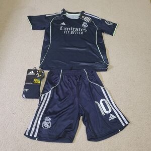 Adidas Real Madrid Kylain Mbappe Away Jersey/Shorts/Socks Kid 24 Slim Fit